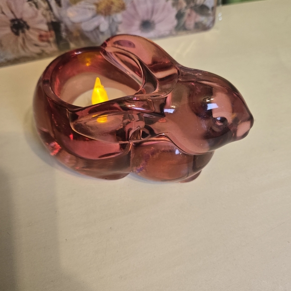 Vintage Pink Indiana Glass Votive Twalite Holder - Picture 5 of 7